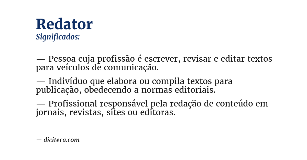 Significado de redator