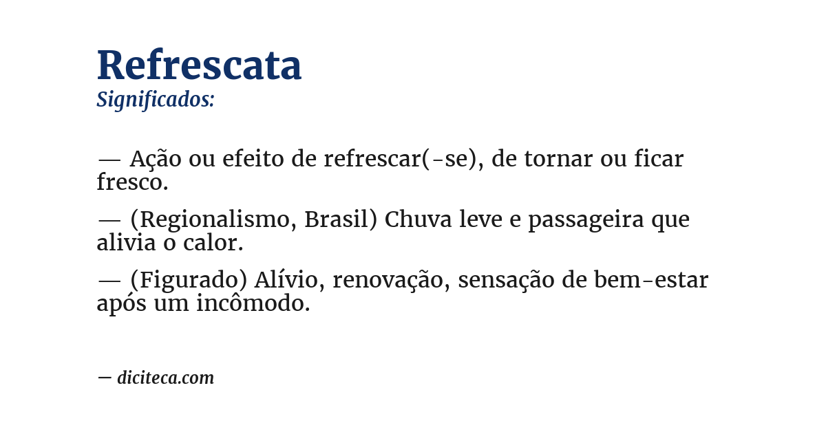 Significado de refrescata