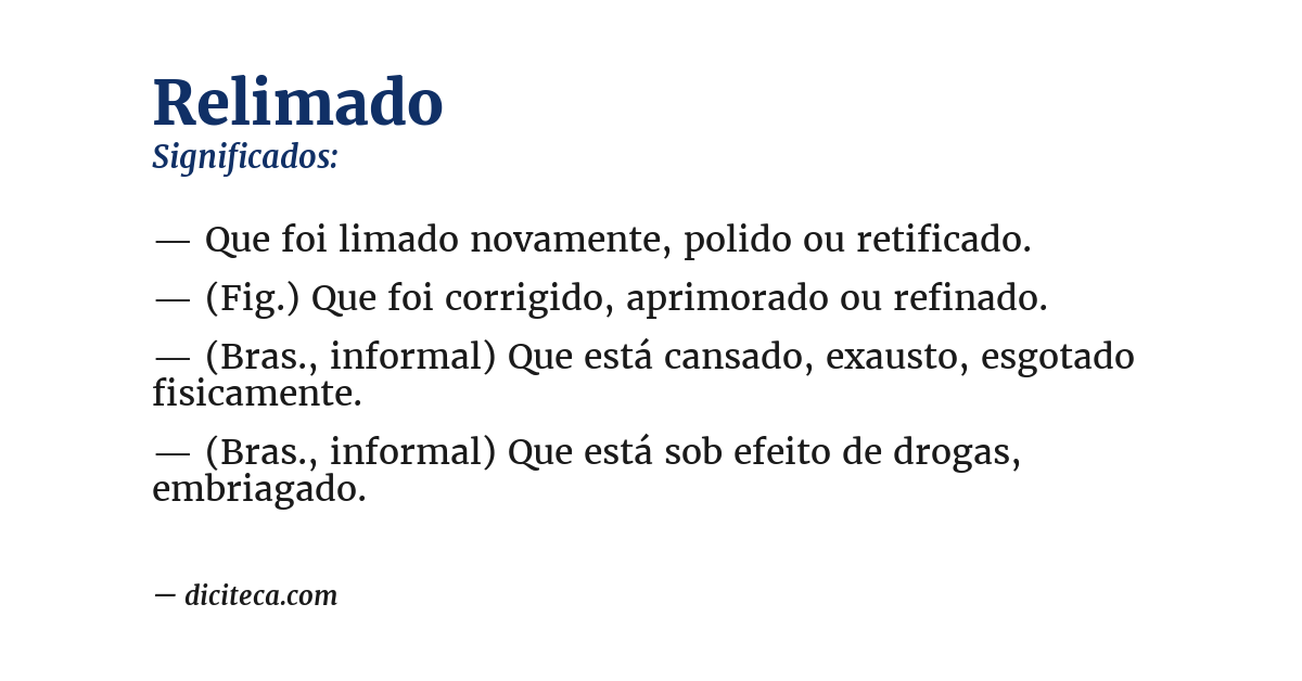Significado de relimado