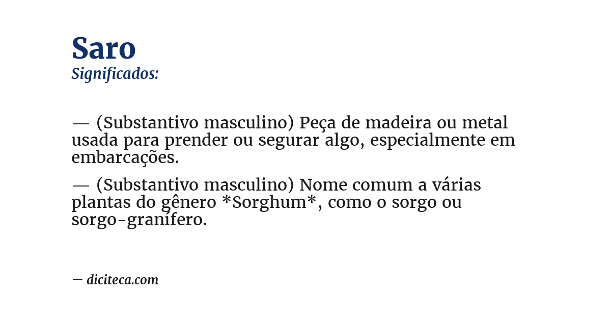 Significado de saro