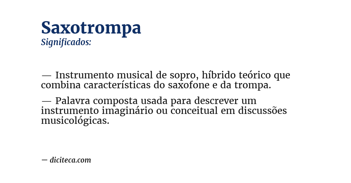 Significado de saxotrompa