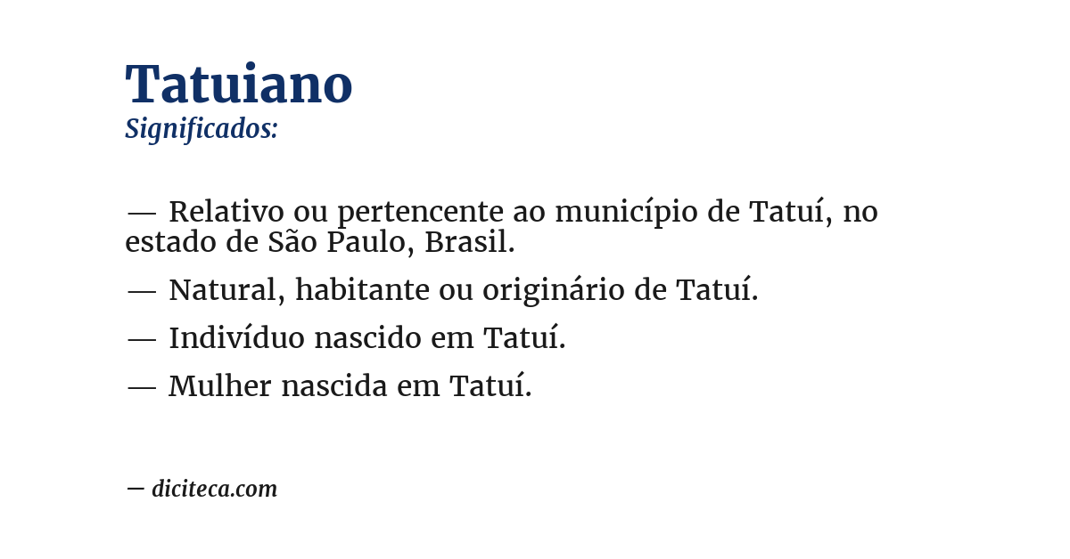 Significado de tatuiano