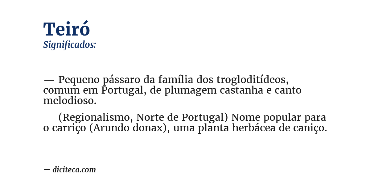 Significado de teiró