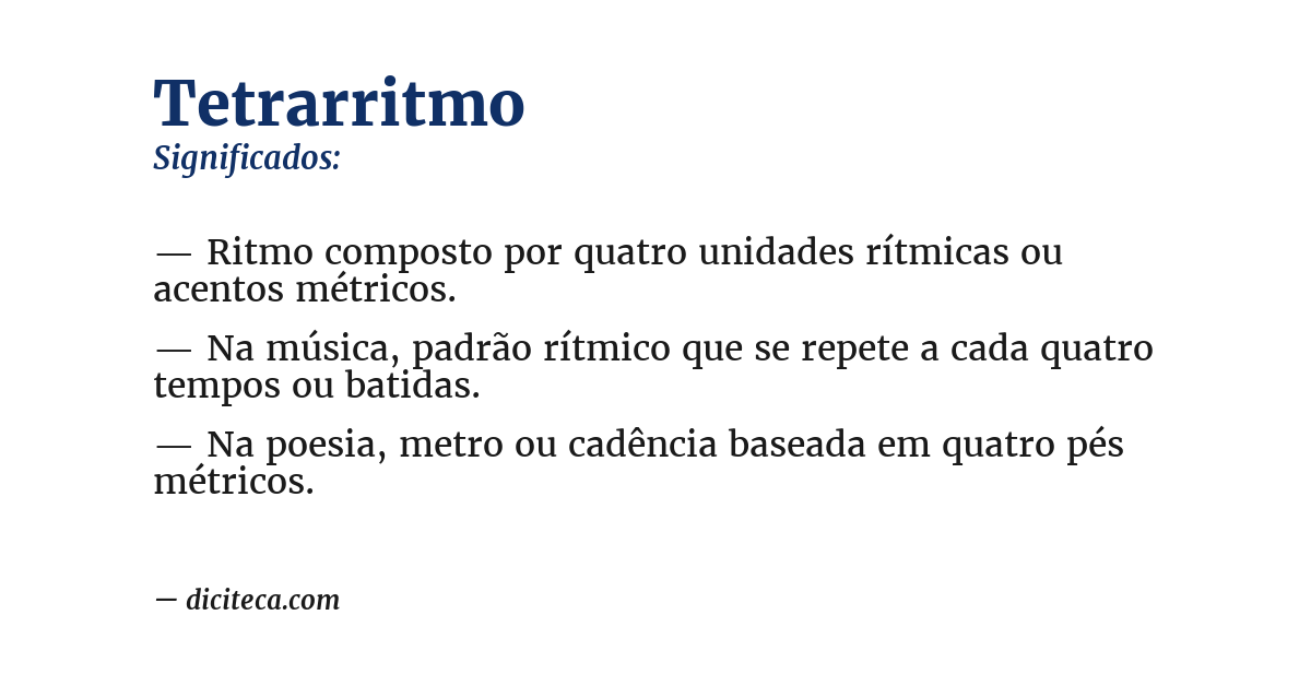 Significado de tetrarritmo