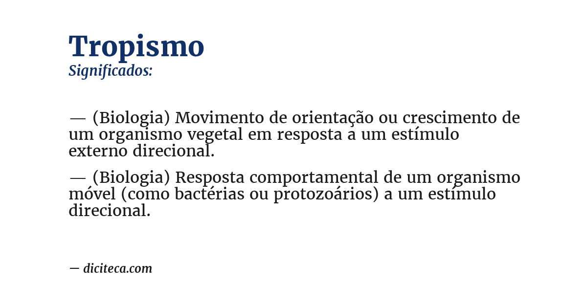 Significado de tropismo