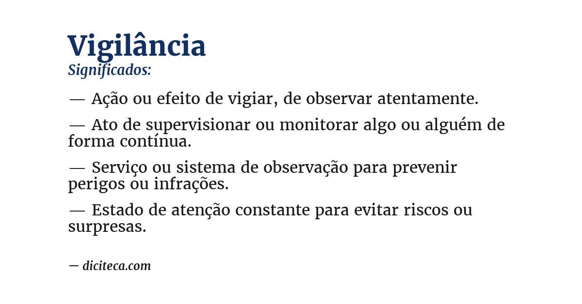 Significado de vigilância