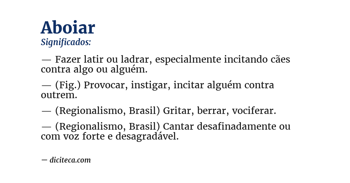 Significado de aboiar