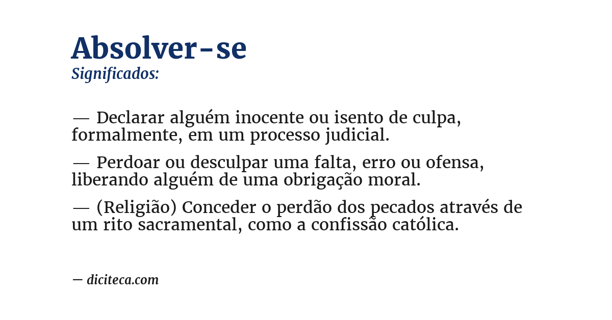 Significado de absolver-se