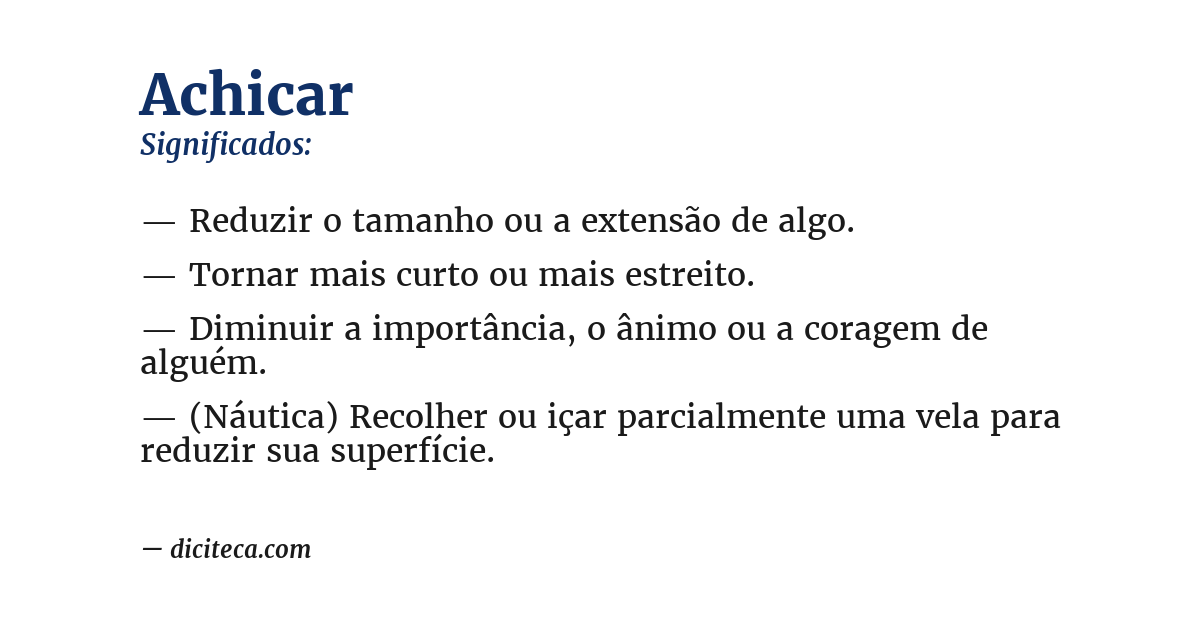 Significado de achicar