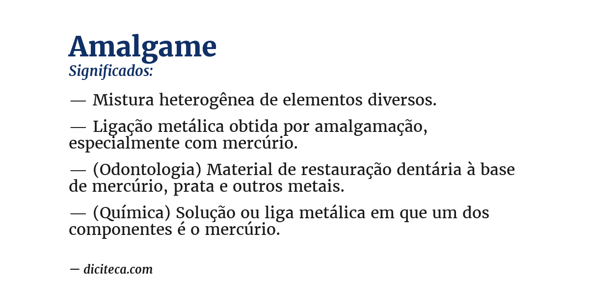 Significado de amalgame