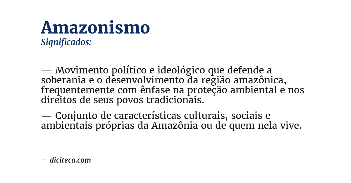 Significado de amazonismo
