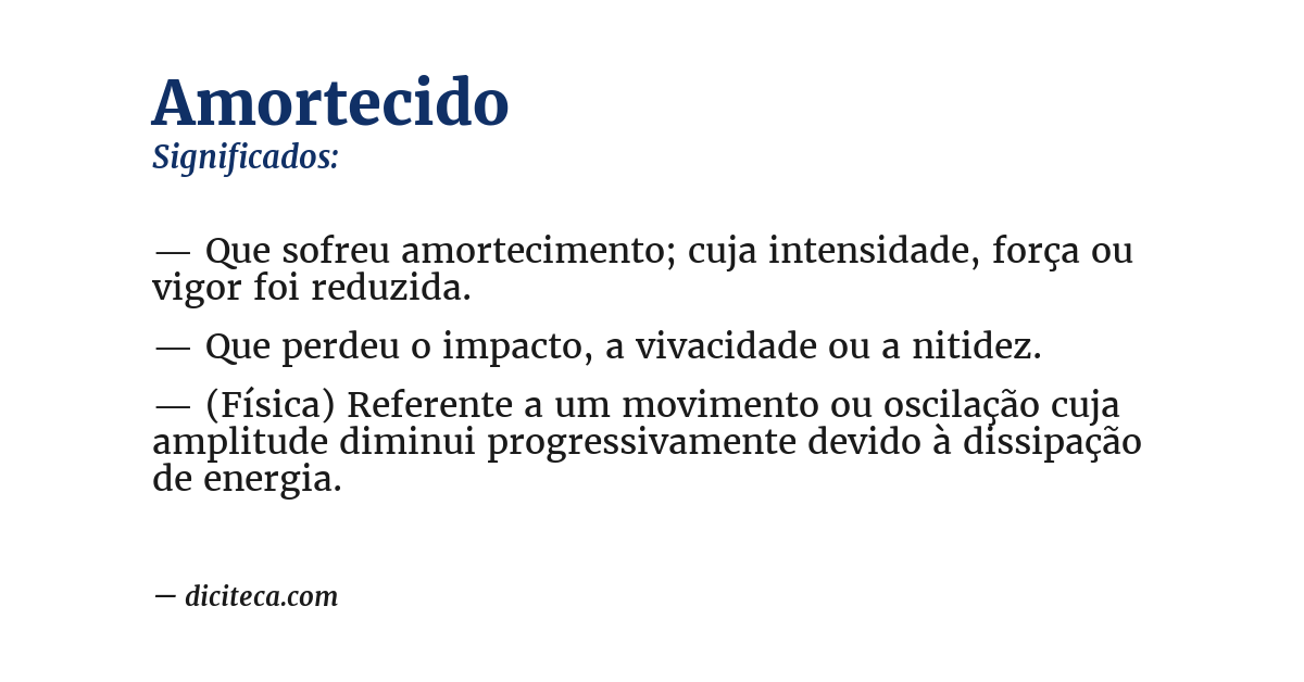 Significado de amortecido