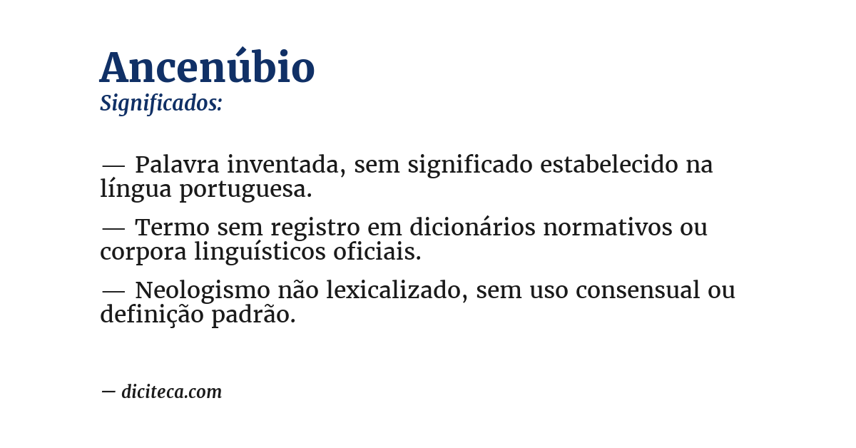 Significado de ancenúbio