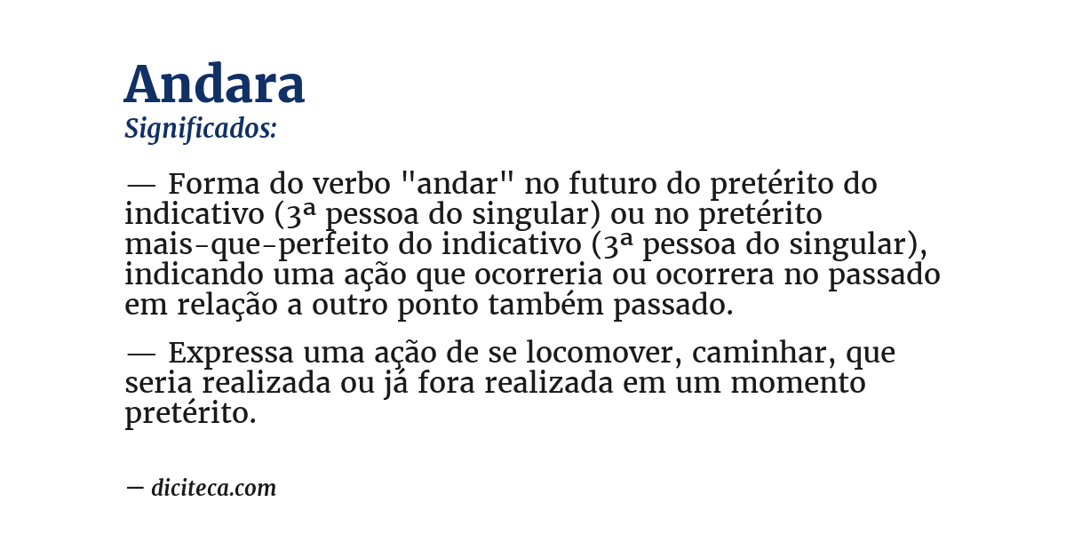 Significado de andara