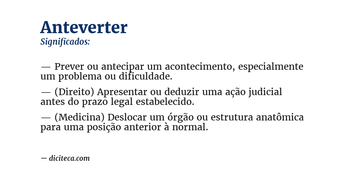 Significado de anteverter