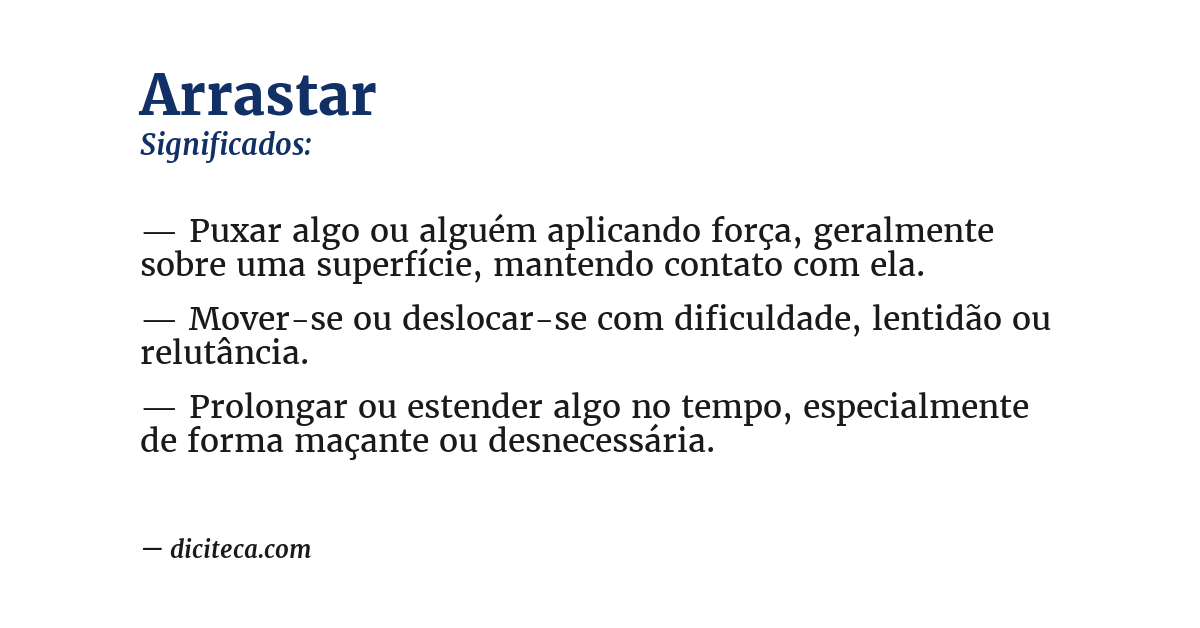 Significado de arrastar