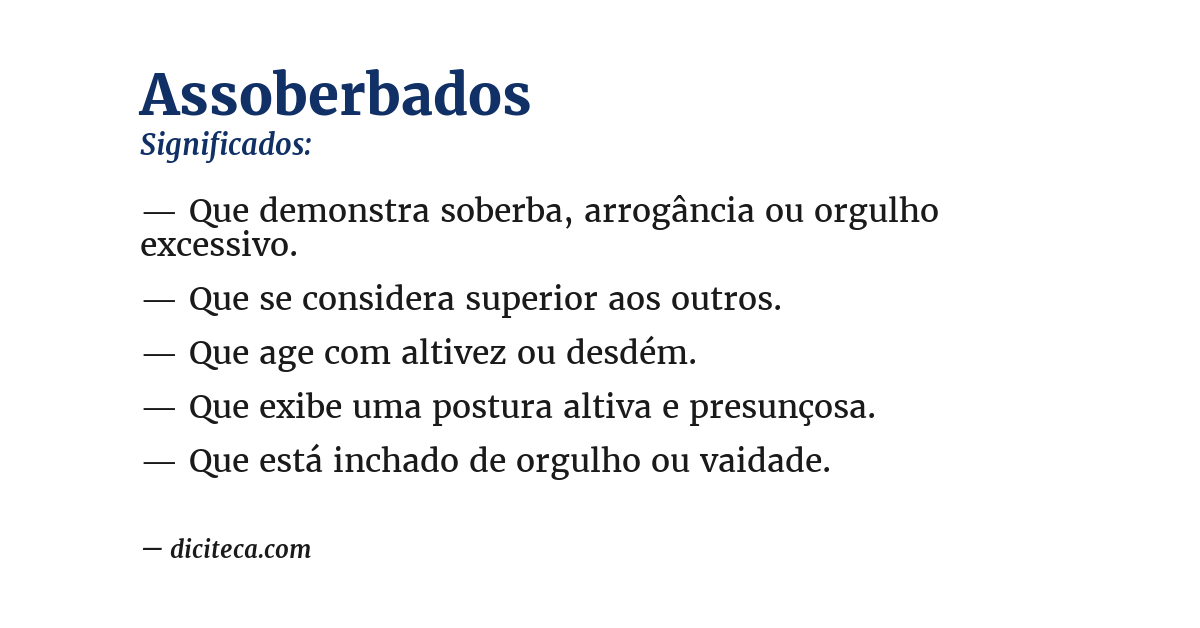 Significado de assoberbados