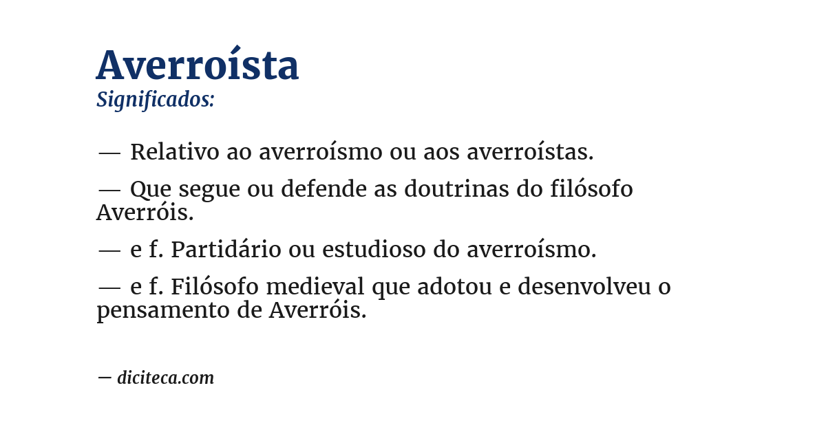 Significado de averroísta