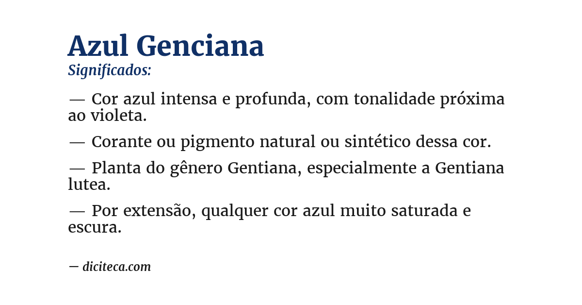 Significado de azul genciana