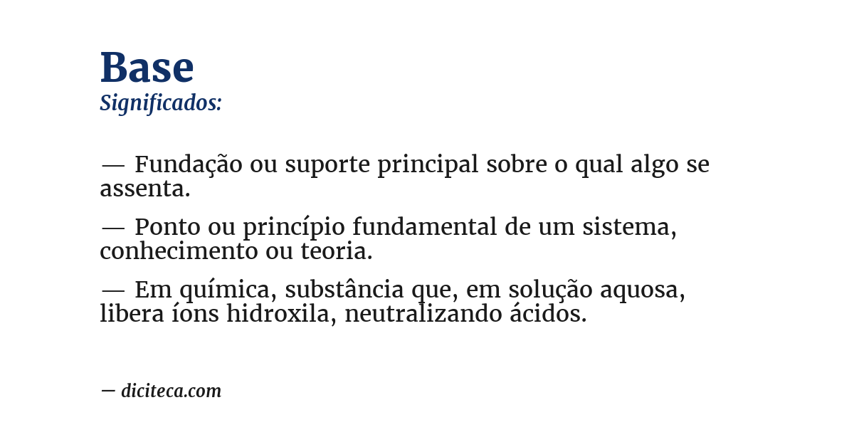 Significado de base