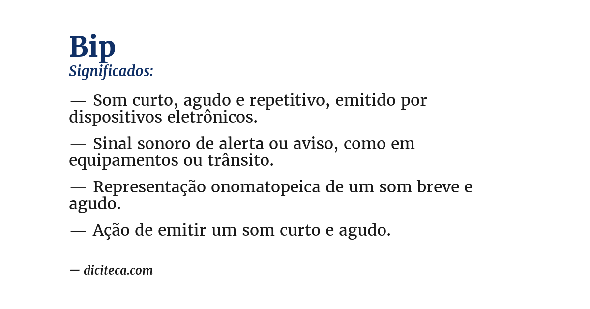 Significado de bip
