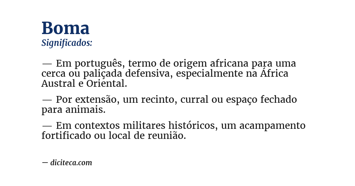 Significado de boma