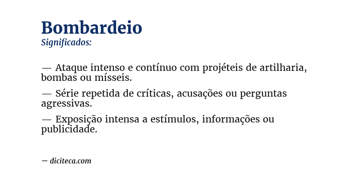 Significado de bombardeio