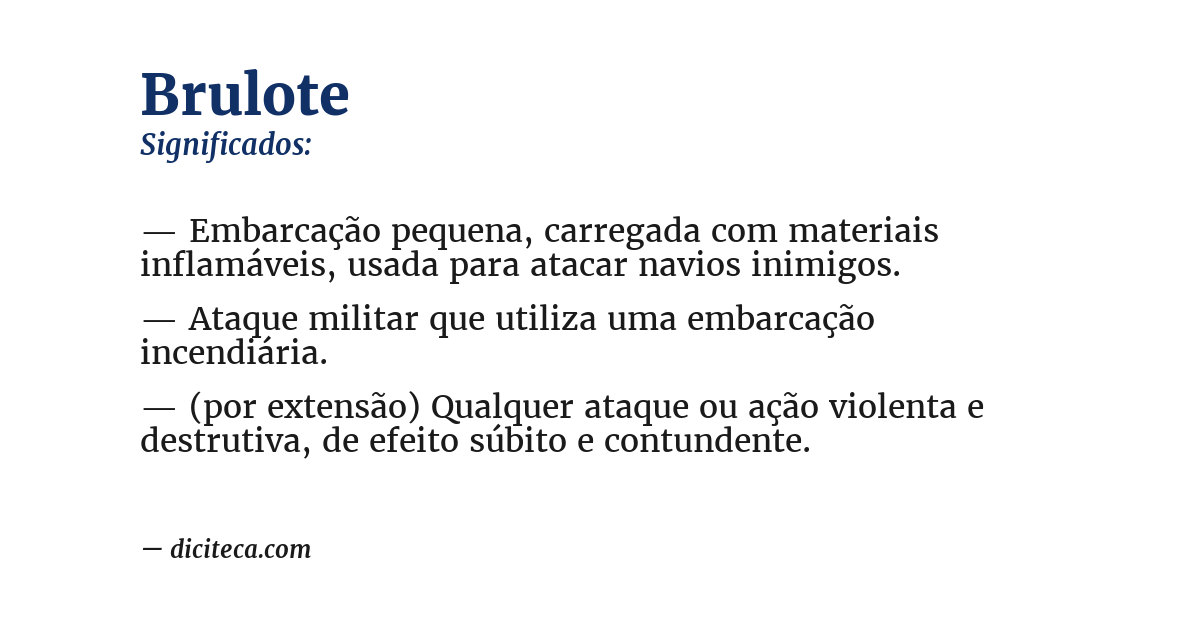 Significado de brulote