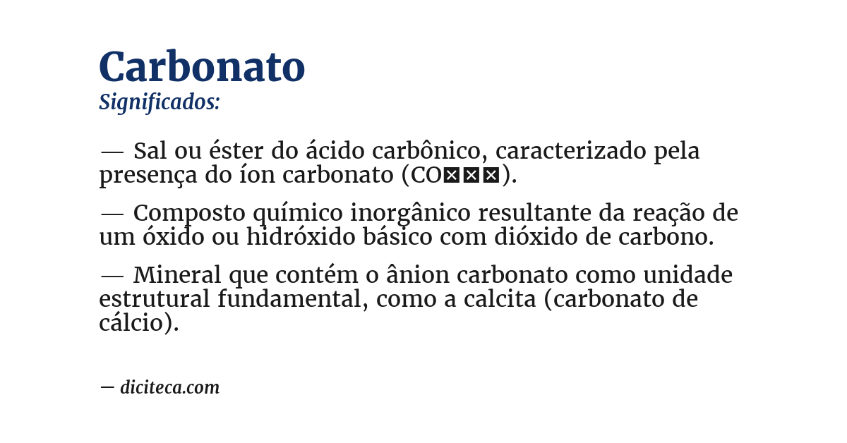 Significado de carbonato