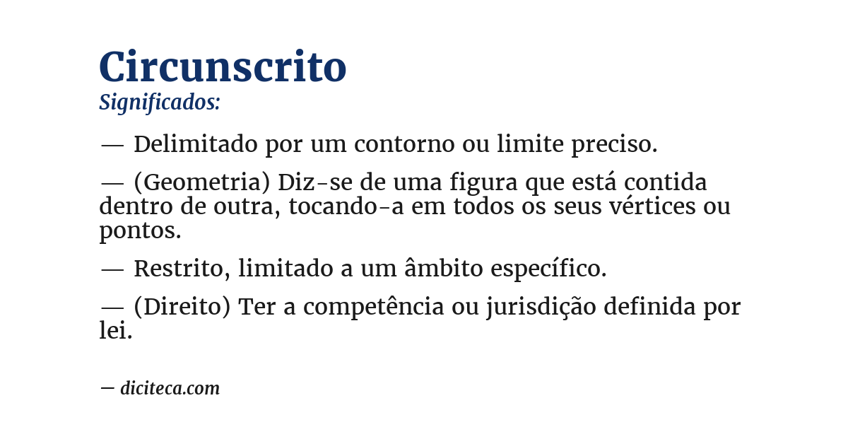 Significado de circunscrito
