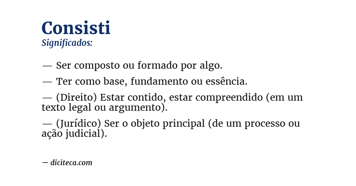 Significado de consisti