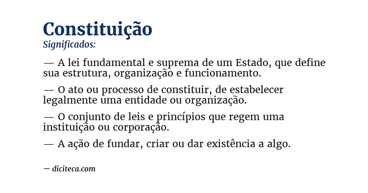 Significado de constituição