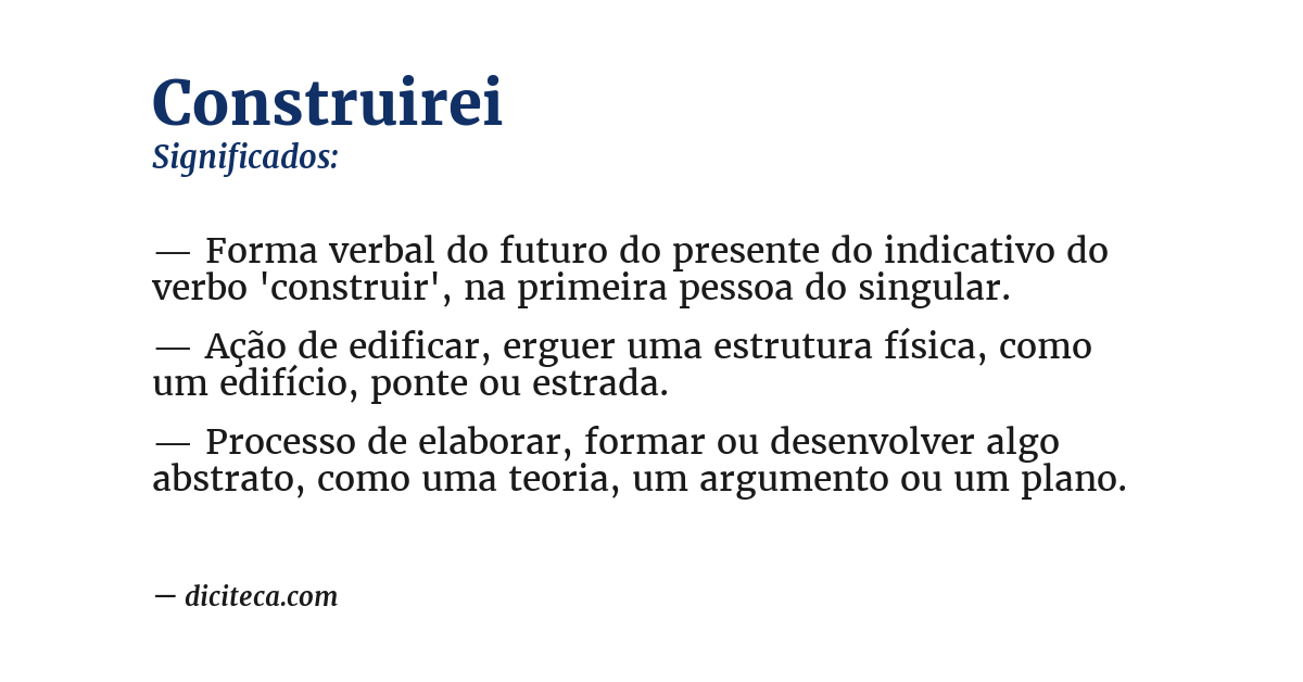 Significado de construirei