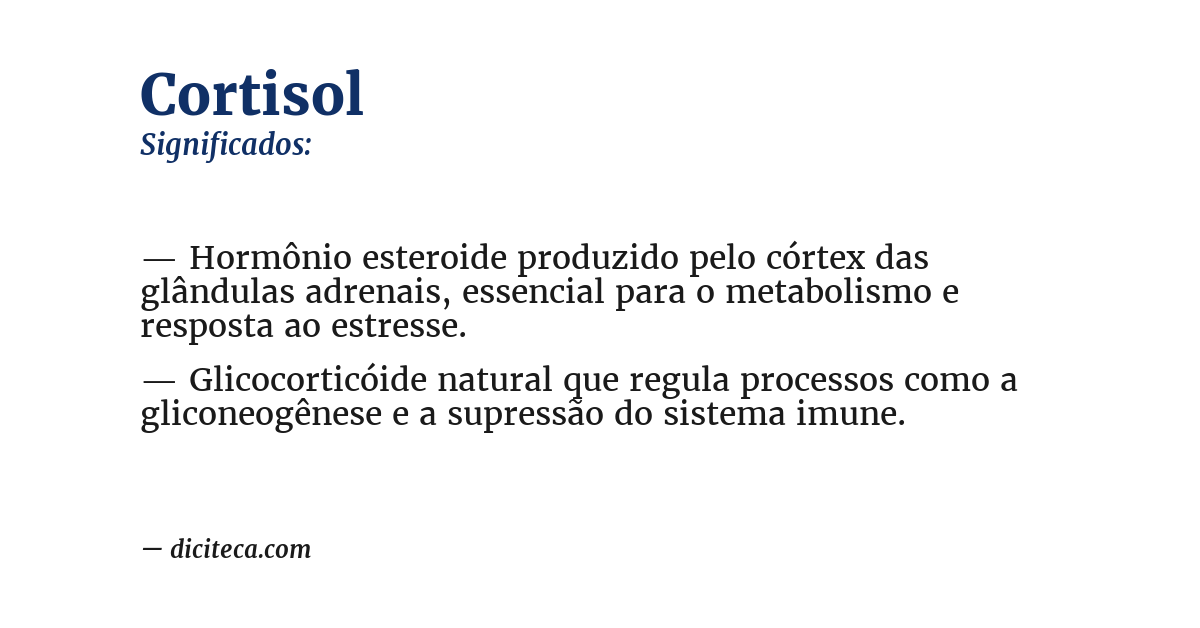 Significado de cortisol
