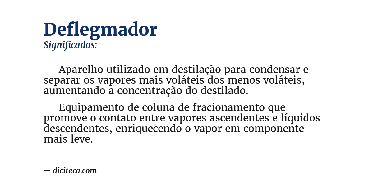 Significado de deflegmador