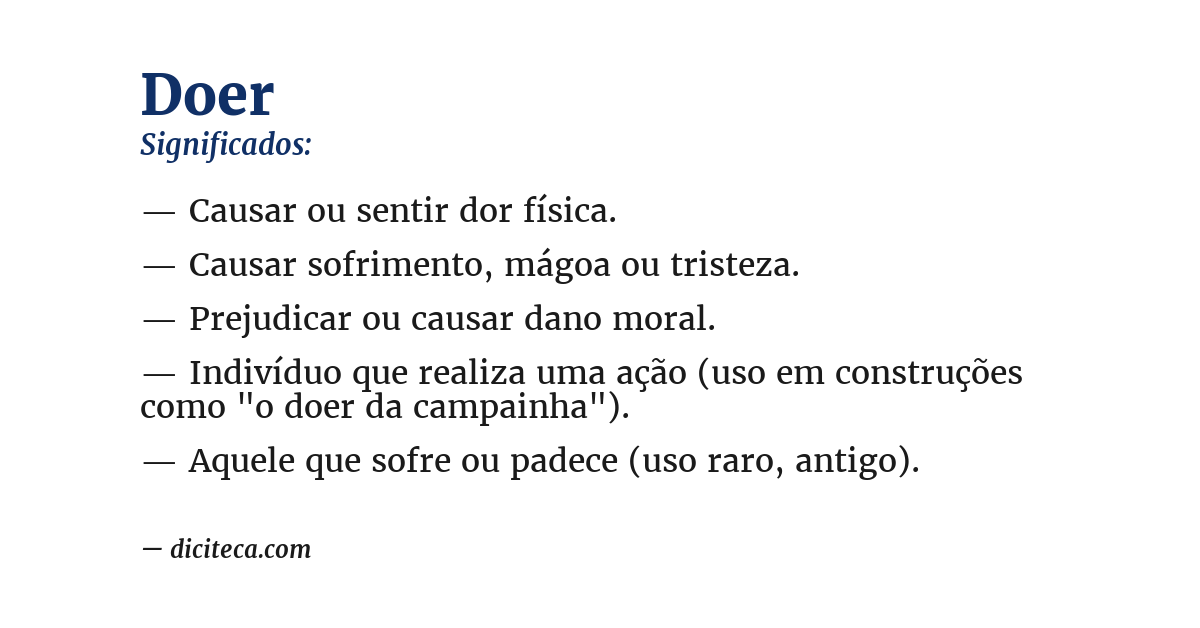 Significado de doer