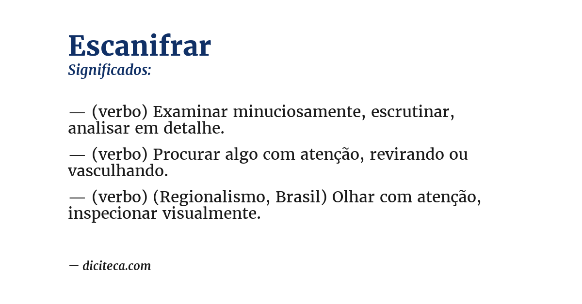 Significado de escanifrar
