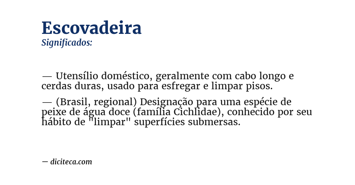 Significado de escovadeira