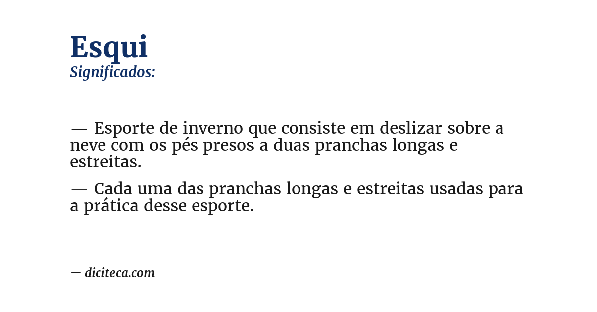 Significado de esqui