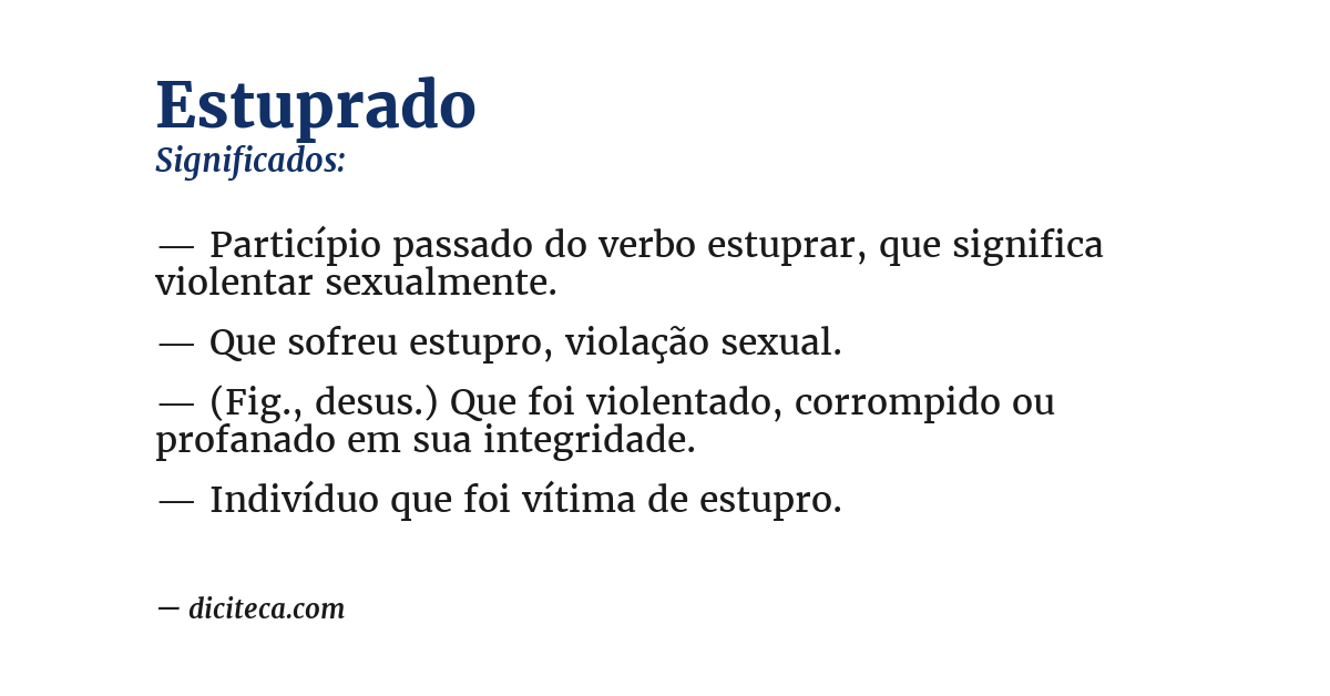 Significado de estuprado