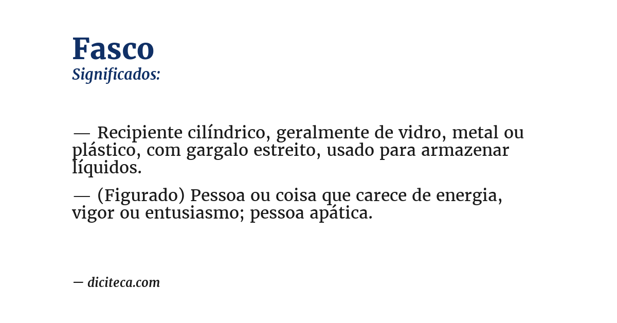 Significado de fasco