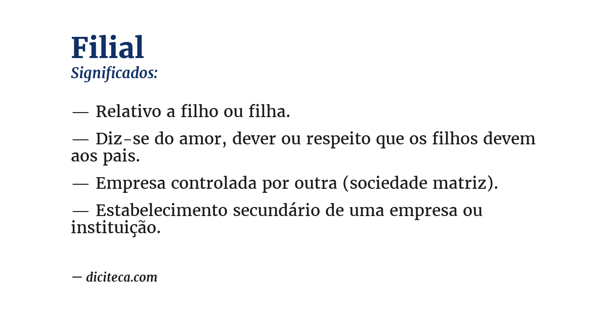 Significado de filial