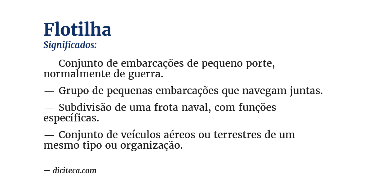 Significado de flotilha