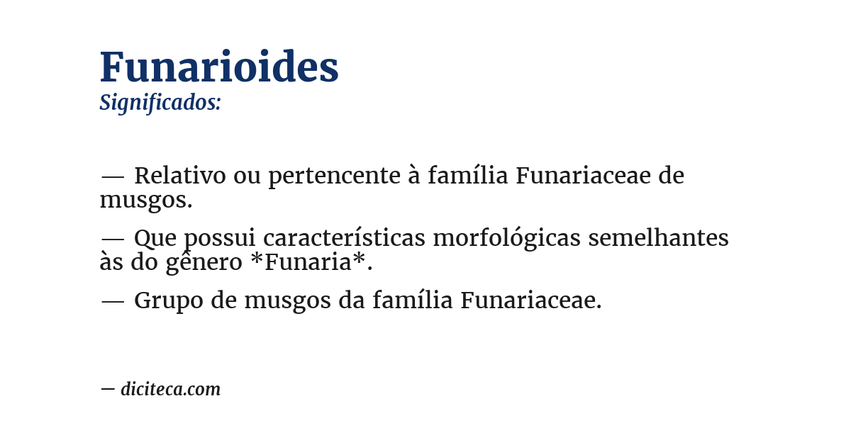 Significado de funarioides