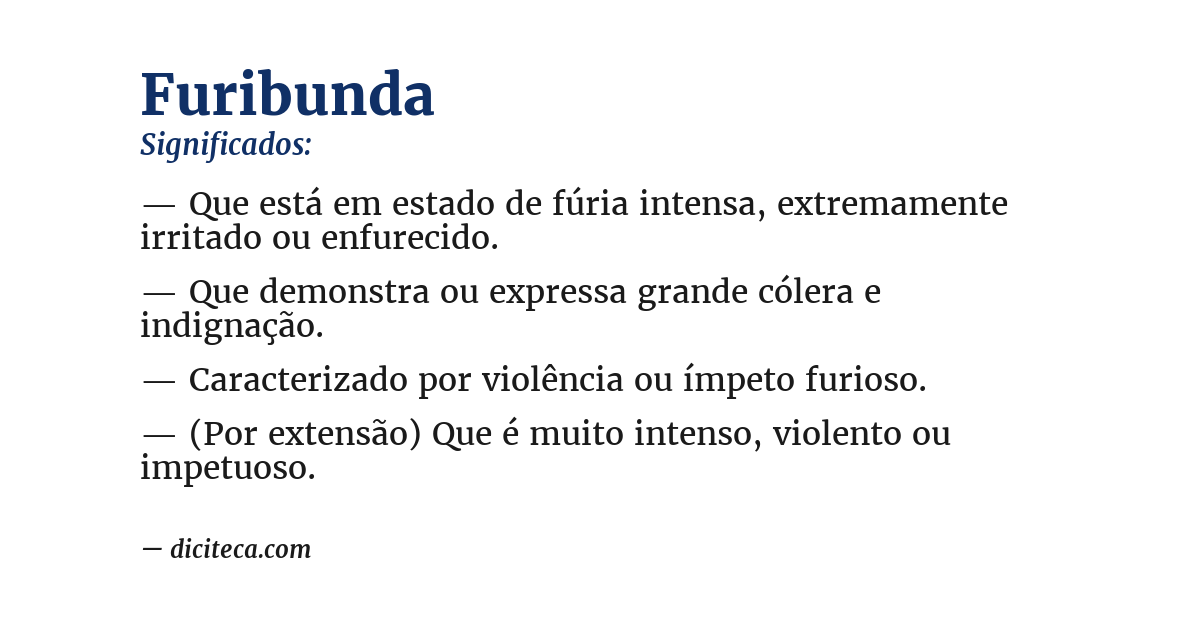 Significado de furibunda