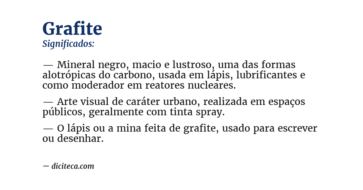Significado de grafite