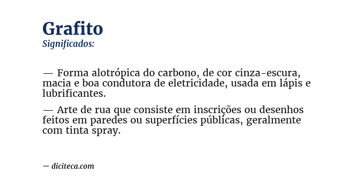 Significado de grafito
