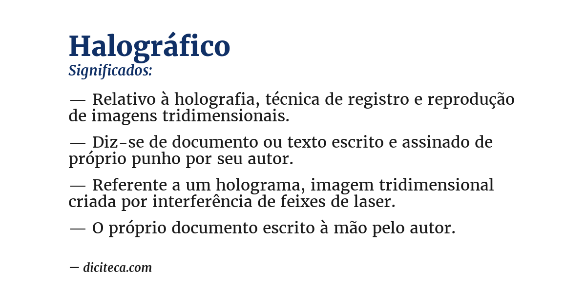 Significado de halográfico