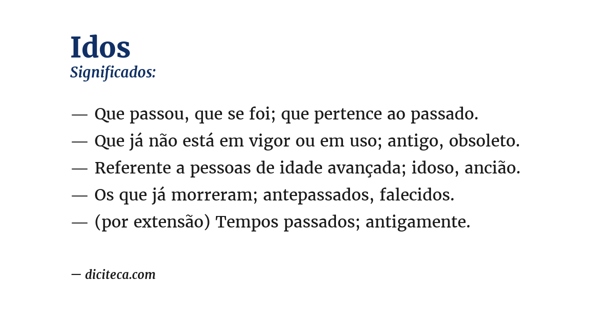 Significado de idos