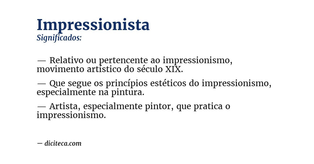 Significado de impressionista